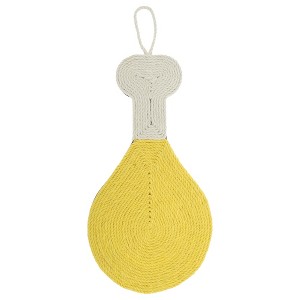 Unique Bargains Cat Scratch Pad with Cute Pattern for Indoor Outdoor Yellow - 1 of 4