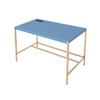 RISOKEYS 42 Inch Writing Desk,Home Office Workstation & Dressing Table with Gold Metal Base & High-Gloss Finish for Professionals,Students - 4 of 4