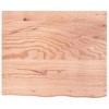 vidaXL Table Top Light Brown 23.6"x19.7"x(0.8"-1.6") Treated Solid Wood Oak - 3 of 4