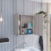GlasFlength Decorative Wall Mirrors Bathroom Decor Cabinet Accent Mirror Vanity Medicine Cabinet Mirrors for Bathroom Wall, Gray, 23.6"*5.8"*23.6" - 2 of 4