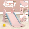 INFURNIC Baby Activity Gyms Adorable Dinosaur Kids Slide, Freestanding with Basketball Hoop, PP and PE Materials, Multicolored, 26.77"*5.91"*15.35" - 2 of 4