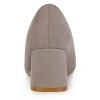 Allegra K Women's Pointy Toe Slip-on Low Chunky Heels Pumps - 3 of 4