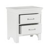 2 Drawers White Finish Nightstand Transitional Style Wooden Bedroom Furniture 1pc Bed-Side Cabinet Table - 2 of 4
