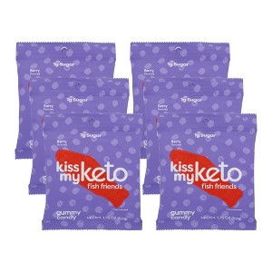 Kiss My Keto Fish Friends Gummy Candy Berry Flavored - Case of 6/1.76 oz - 1 of 4