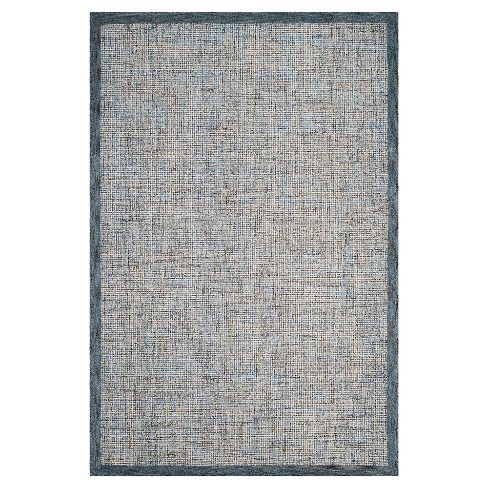 6'x9' Navy/Ivory Abstract Tufted Area Rug - Safavieh