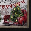 Season's Designs 16" MDF Christmas Wall Plaque with Red Pickup Truck Multicolored Indoor Wall Hanging with 7 LED Warm White Lights (Requires 2 AA - 4 of 4
