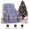 Elegant Comfort Super Soft Christmas Prints Blanket Home D¨¦cor, Warm Cozy Throws for Winter Bedding. - 2 of 4