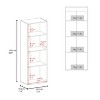 CAVINAS Wardrobe Cabinet,Armoire Closet with 4 Shelves,3 Doors,Wood Finish Closet Wardrobe,Wardrobe Cabinet for Bedrooms,Dressing Room - 3 of 4