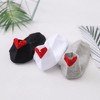 Anna-Kaci Women's Ankle Socks with Ribbed Heart-Shaped Heel Detail Soft Stretch Knit Comfort 3-Pack - 2 of 4
