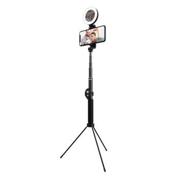 Tzumi ONAIR Selfie Stick 5" USB Ring Light with Extendable Tripod & Remote