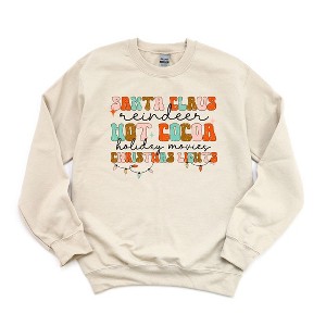 Simply Sage Market Women's Graphic Sweatshirt Santa Cocoa Christmas Lights - 1 of 2