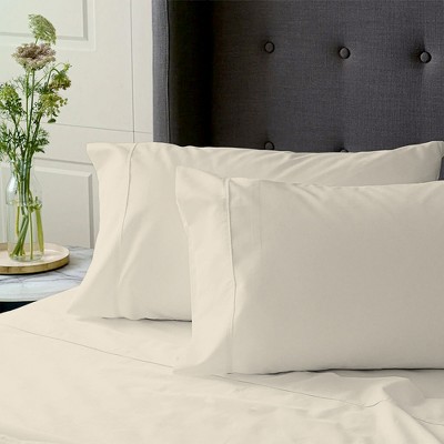 Ecru Cotton Embroidered Standard/Queen Pillowcases