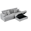 Sapphtopaz Couches for Living Room 3-Seater Sofa Couch Upholstered Sofa Bed with 4 Matching Toss Pillows Sleeper Sofa for Bedroom,Apartment - 2 of 4