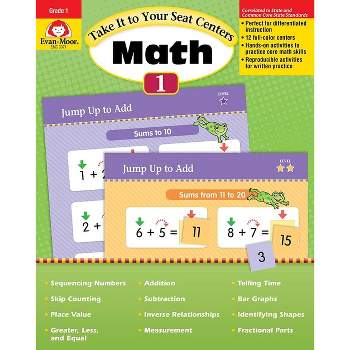 Take It to Your Seat: Math Centers, Grade 1 Teacher Resource - by  Evan-Moor Educational Publishers (Paperback)