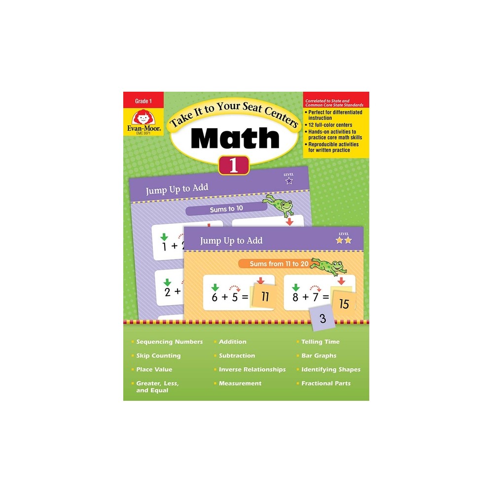 ISBN 9781609637804 product image for Take It to Your Seat: Math Centers, Grade 1 Teacher Resource - by Evan-Moor Educ | upcitemdb.com