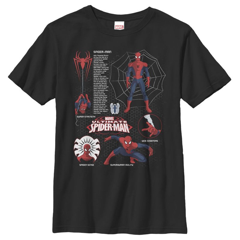 Boy's Marvel Spider-Man Schematic T-Shirt, 1 of 5