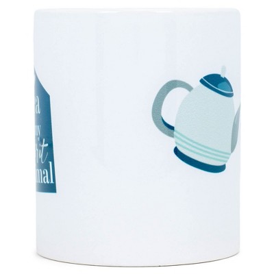 Elanze Designs Tea is my Spirit Animal Teapot 11 Ounce White Ceramic Coffee Mug