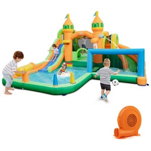 Infans Inflatable Water Slide w/750W Blower Long Slides Splash Pools Climbing Wall - 1 of 4