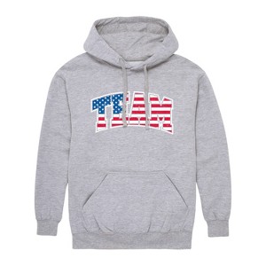 Men's - Instant Message - American Flag Team Graphic Fleece Pullover Hoodie - 1 of 4