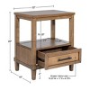 NicBex Nightstand with 1 Drawer,Bedside Table with Solid Wood Frame and Wood Legs,Modern Side Table for Bedroom,Living Room - 3 of 4