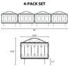 Decorative Garden Fence 4/6 Pack, 23.6in (H) x 7.9ft (L) Rustproof Metal Border Fences Decor Animal Barrier for Yard Outdoor - 2 of 4