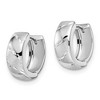 Black Bow Jewelry 5mm Polished & Satin Hinged Hoops in 14k White Gold, 13mm (1/2 Inch) - 2 of 4