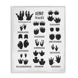 Stupell Industries Children's Dinosaur Track Chart Framed Giclee Art - 1 of 4