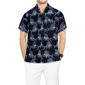 LA LEELA Men's Vacation Hawaii Shirts Hawaiian Shirts Tropical Floral Beach Shirts Casual Short Sleeve Button Up Shirt Men - 1 of 4