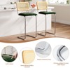FURNIinspire Dining Chair, Counter Height Bar Stools Set of 2, Bar Stools without Arms for Kitchen Islands, Green, 18.9"*17.7"*42.5" - 3 of 4