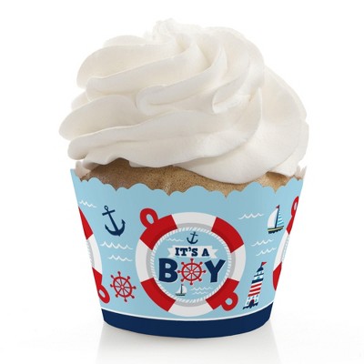 Sparkle And Bash 16 Pack Nautical Plastic Cups For Baby Shower (16 Oz) :  Target