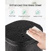 Aoibox Black Bathroom Trash Can with Lid, 1.3 Gallon Small Garbage Can with Foot Pedal, Metal Round Wastebasket for Bathroom, Bedroom, Office - 3 of 4