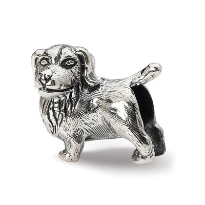 Black Bow Jewelry Sterling Silver Golden Retriever Bead Charm