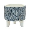 Contemporary Planter Set with Legs and Geometric Leaf Detailing (Set of 2) by Melrose - 2 of 3