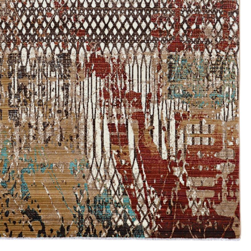 Illusions Fence Rug Beige/Burgundy - Linon, 2 of 5
