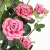 Set of 2 Artificial Rose Trees with Green Leaves, Suitable for Living Room, Office, Home, and Outdoor/Indoor Decoration, 4FT - 2 of 4