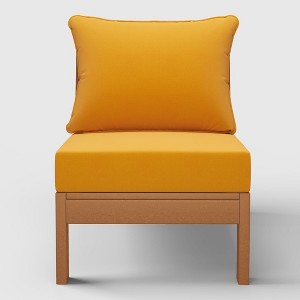 WestinTrends  Avalon Outdoor HDPE Deep Seating Modular Armless Patio Chair with Patio Cushions - 1 of 4