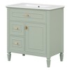 KIGFTSOD 30" Bathroom Vanity with Sink, Bathroom Vanity Cabinet with One Flip Drawer and Two Drawers, Adjustable Shelf - 4 of 4