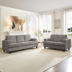 Mjkone 82" Width 3-Seat Sofa&Loveseat,Modular Sectional Couch Furniture Sets - 1 of 4