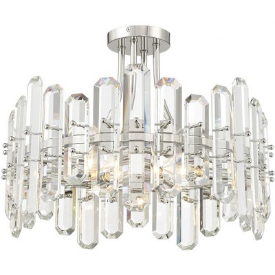 Crystorama Lighting Bolton 4 - Light Semi-Flush Mount in  Polished Nickel