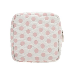 Unique Bargains Versatile Square Dots Travel Makeup Bag 1 Pc - 1 of 4