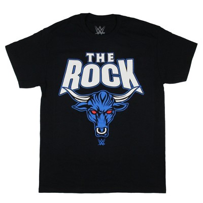 WWE Men's Rock Dwayne Brahman Bullhead Tattoo Adult Short-Sleeve T-Shirt