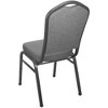 Emma and Oliver Premium Charcoal Gray Crown Back Banquet Chair - 2 of 4