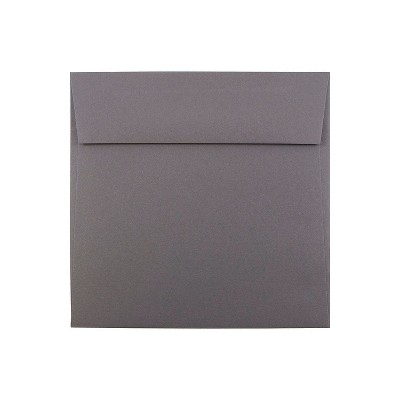 JAM Paper 6.5 x 6.5 Square Invitation Envelopes Dark Grey 263917200