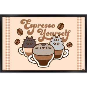 Trends International Pusheen: Patisserie - Espresso Yourself Framed Wall Poster Prints - 1 of 4