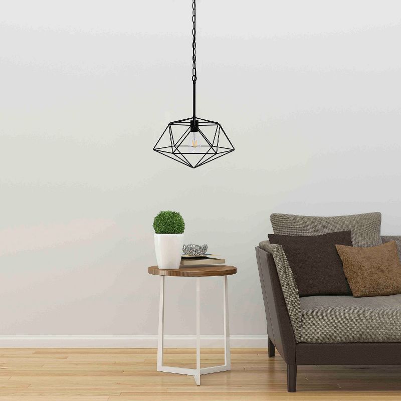 1-Light 16" Modern Metal Wire Paragon Hanging Ceiling Pendant - Lalia Home, 5 of 11