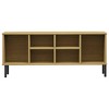 vidaXL Shoe Rack with Metal Legs Brown 41.7 in.x13.8 in.x17.7 in. Solid Wood OSLO - 4 of 4
