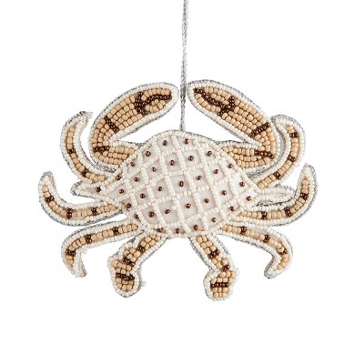 Gallerie II Bahamas Beaded Crab Christmas Xmas Ornament