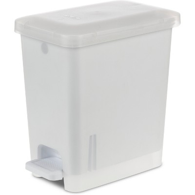 Hefty Select 12.7gal Lock Waste Step Trash Can Silver