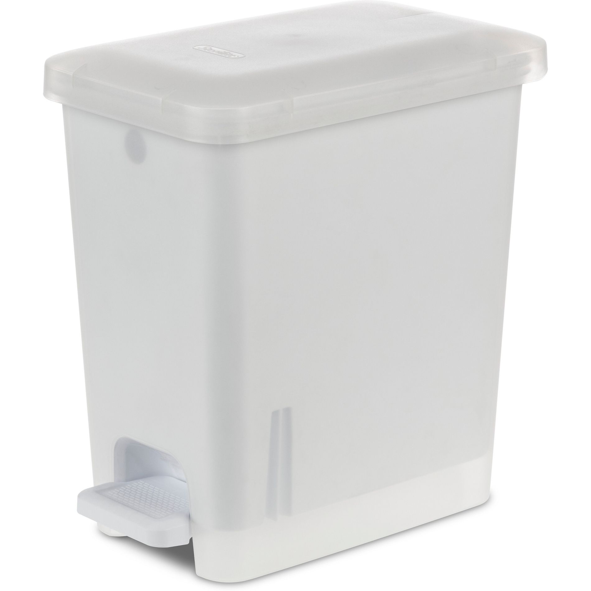 2.7gal Step Trash Can Clear - Brightroom™: Small Pedal-Operated Lid, Bathroom Garbage, Indoor Rectangle, Textured Plastic