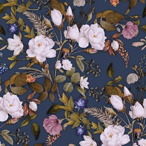 Transform English Garden Navy Peel & Stick Wallpaper - 1 of 4